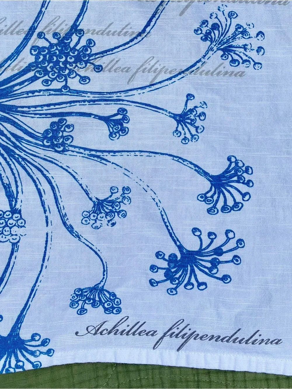 Blue and Brown Botanical Floral Cotton Kitchen Tea Towels Lennox 24x18”